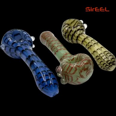 Assorted Wrap and Rake Spoon Hand Pipe 5", accessory
