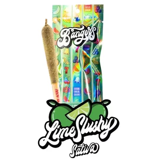 Lime Slushy Infused Pre-roll by Bangers, pre-roll