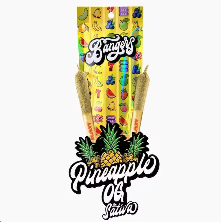 Pineapple OG Infused Pre-roll by Bangers, pre-roll