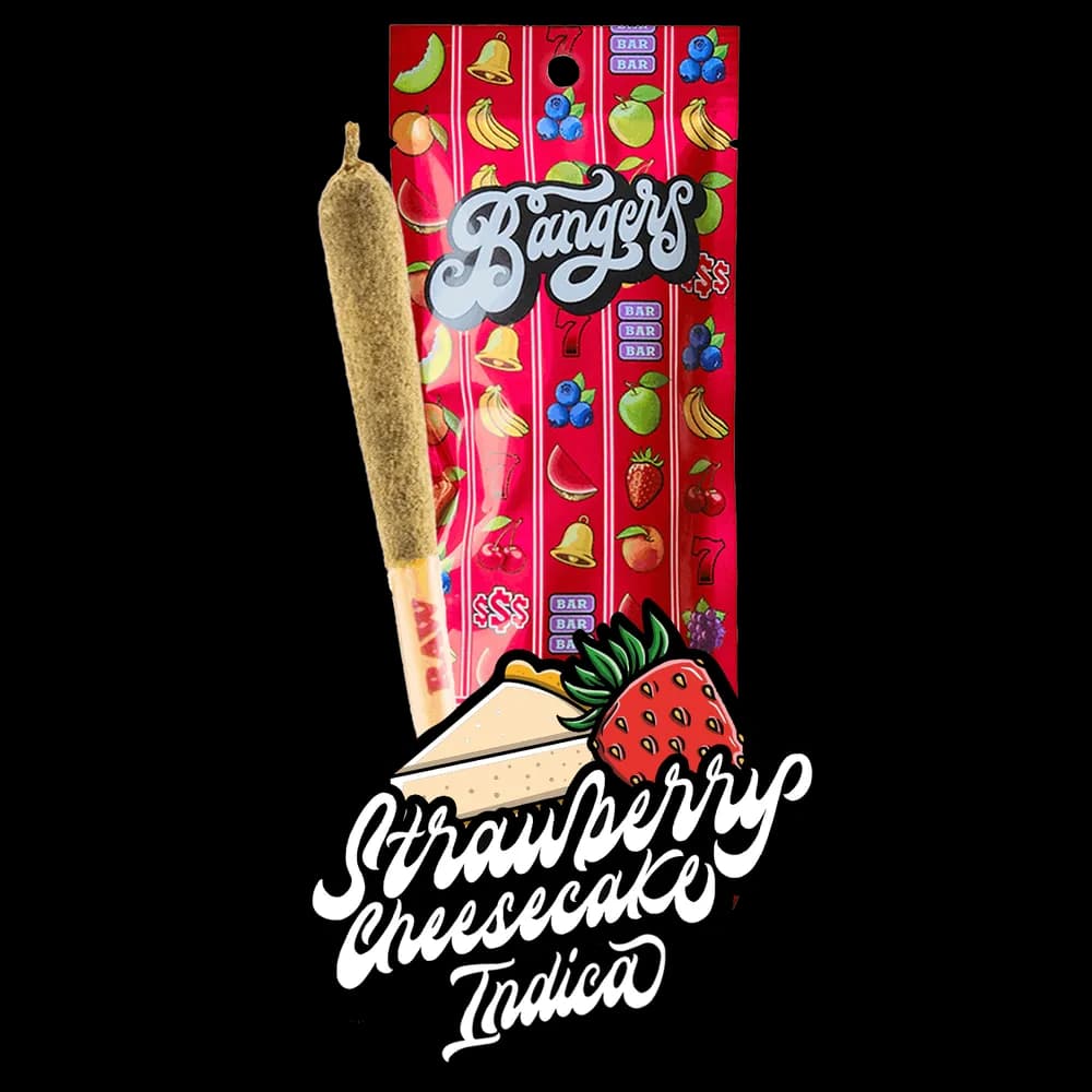 Strawberry Cheesecake Infused Pre-roll by Bangers, pre-roll