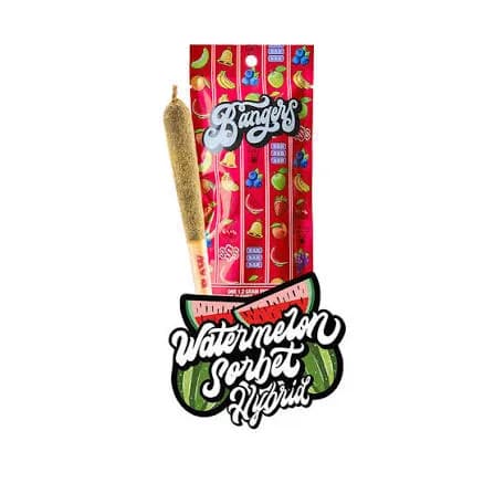 Watermelon Sorbet Infused Pre-roll by Bangers, pre-roll