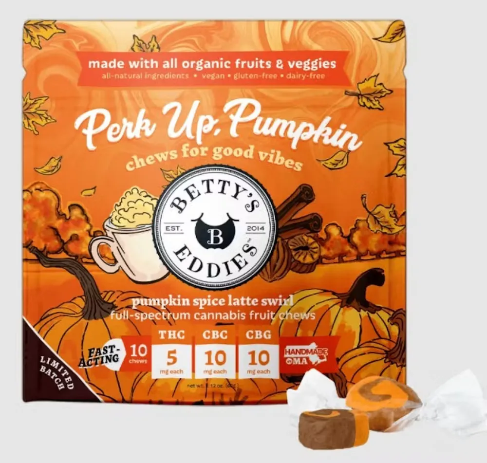 Pumpkin Spice Latte Fruit Chews by Betty's Eddies, edible