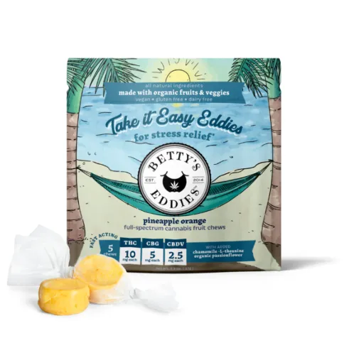 Take it Easy Eddies Pineapple Orange Fruit Chews by Betty's Eddies, edible