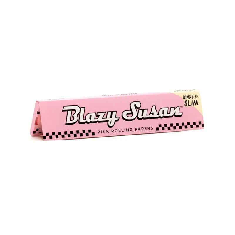 King Size Slim Pink Rolling Papers by Blazy Susan, accessory