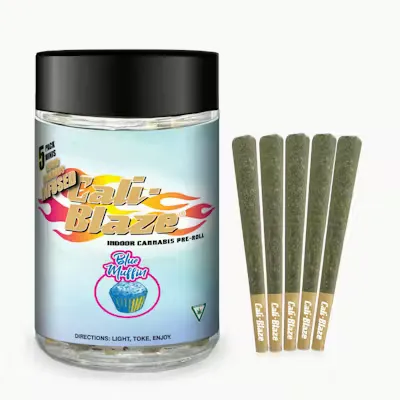 Blue Muffin Liquid Diamond Infused Pre-roll by Cali-Blaze, pre-roll
