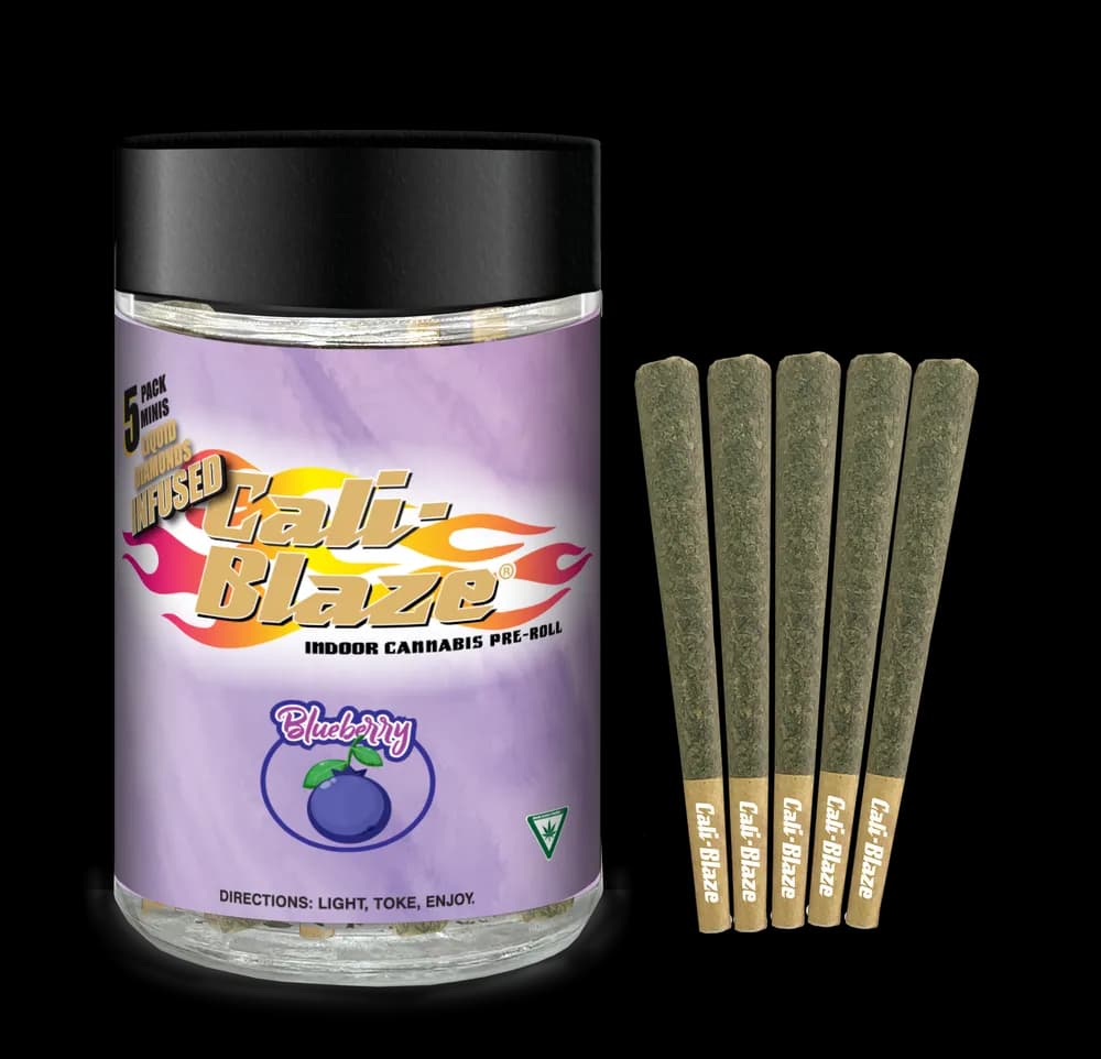 Blueberry Liquid Diamond Infused Pre-roll by Cali-Blaze, pre-roll