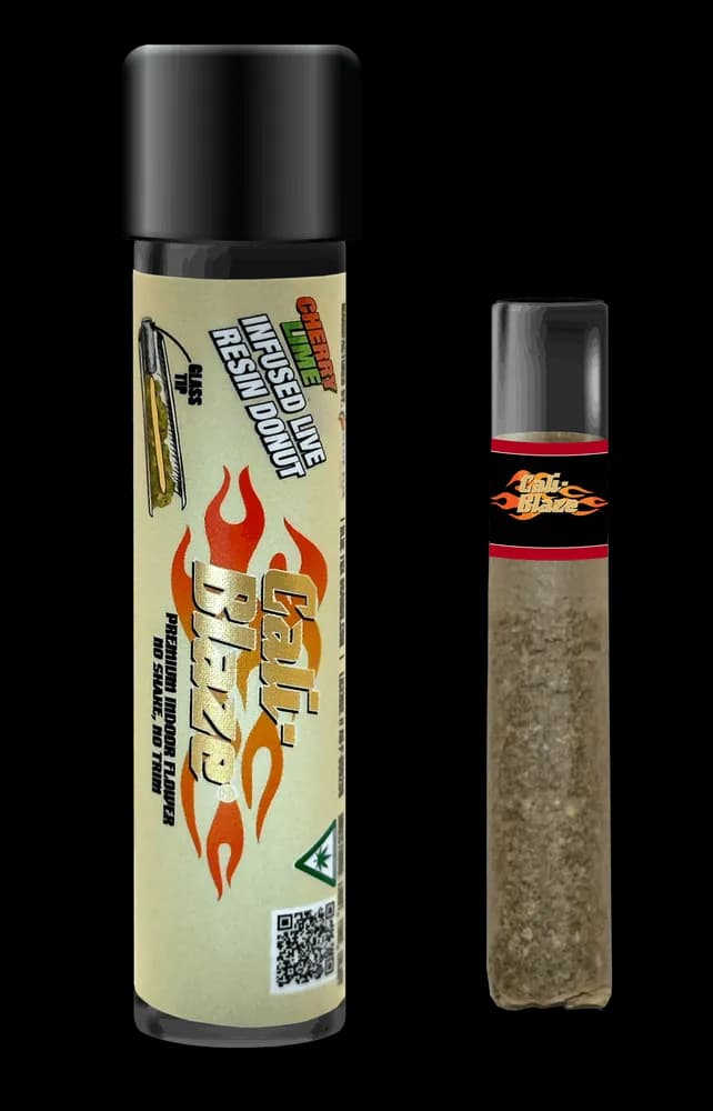 Cherry Lime Live Resin Donut Infused Pre-roll by Cali-Blaze, pre-roll
