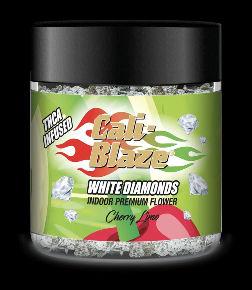 Cherry Lime White Diamonds Infused Flower by Cali-Blaze, flower