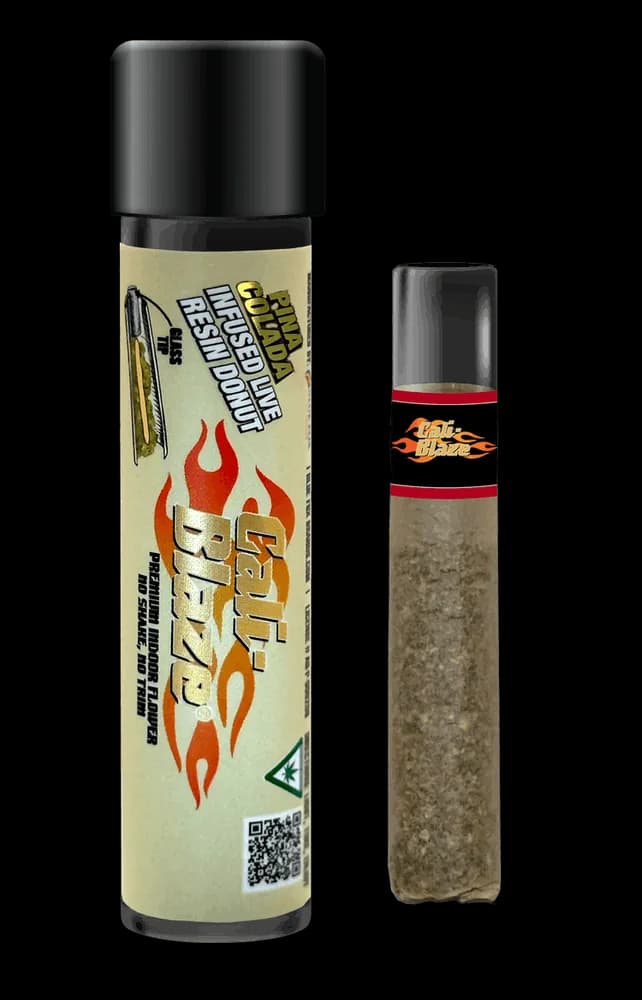 Donut Pina Colada Live Resin Infused Pre-roll by Cali-Blaze, pre-roll