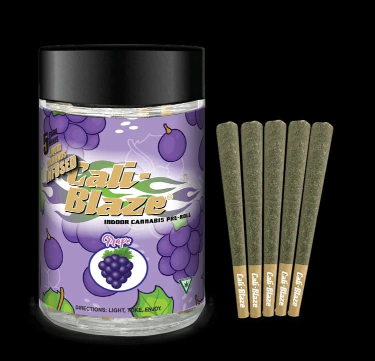 Grape Live Resin & Liquid Diamond Infused Pre-roll by Cali-Blaze, pre-roll