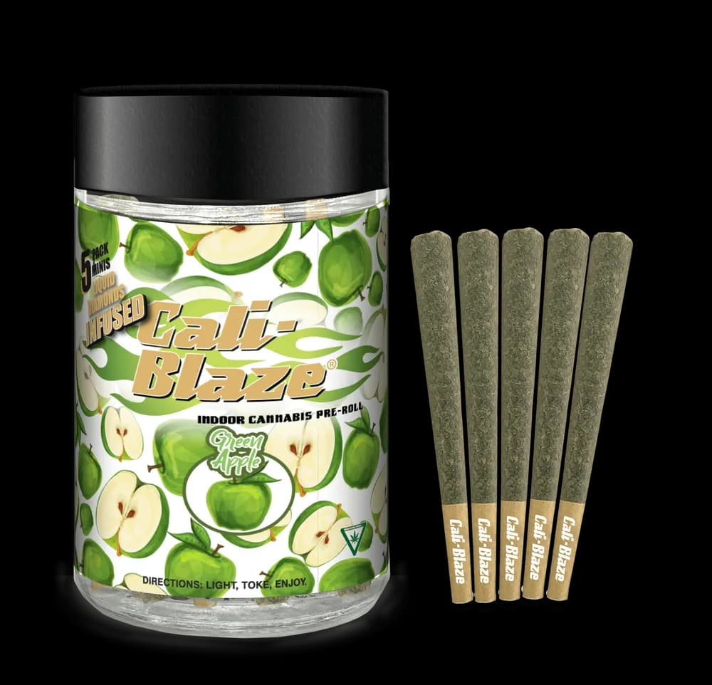 Green Apple Infused Mini Pre-Roll by Cali-Blaze, pre-roll