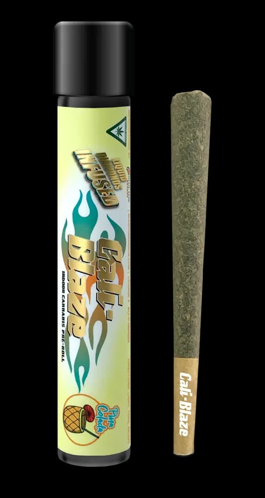 Pina Colada Liquid Diamond Infused Pre-roll by Cali-Blaze, pre-roll