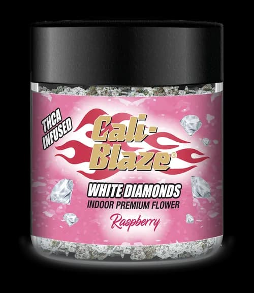 Raspberry White Diamonds Infused Flower by Cali-Blaze, flower