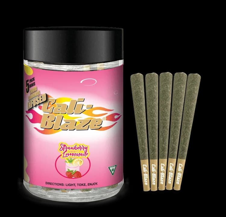 Strawberry Lemonade Liquid Diamond Infused Pre-roll by Cali-Blaze, pre-roll