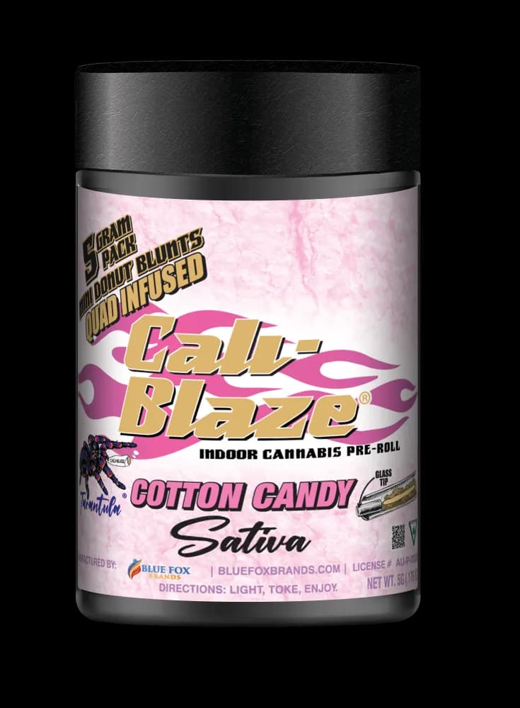 Tarantula Cotton Candy Quad Infused Blunt by Cali-Blaze, pre-roll