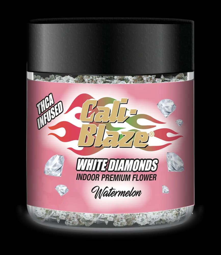Watermelon White Diamonds Infused Flower by Cali-Blaze, flower