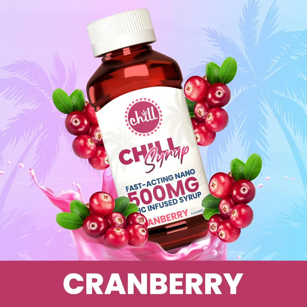 Cranberry THC Infused Syrup Tincture by Chill Medicated, tincture