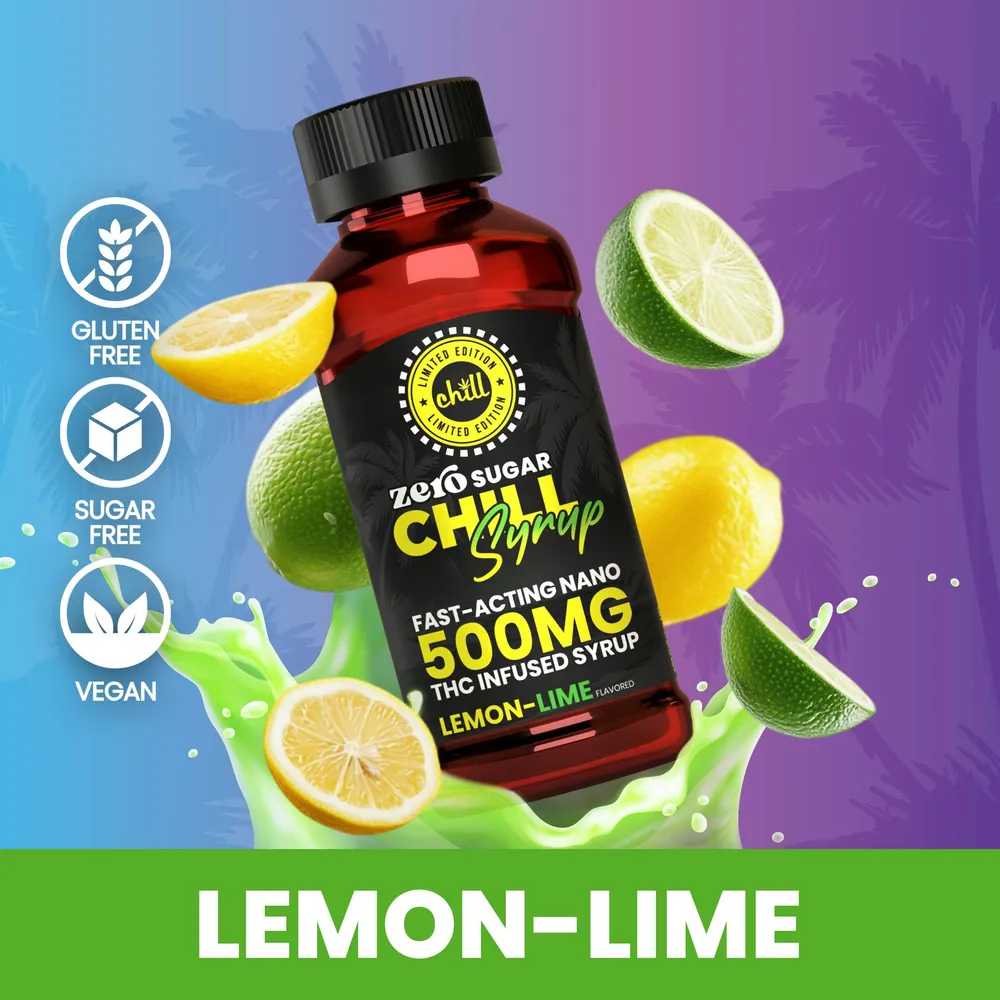 Zero Sugar Lemon Lime THC Infused Tincture by Chill Medicated, tincture