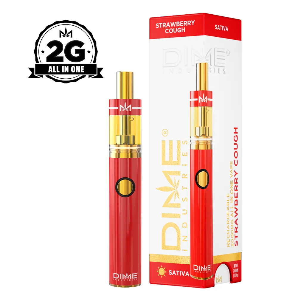 Strawberry Cough All-In-One Disposable Vape Pen by Dime Industries, vape