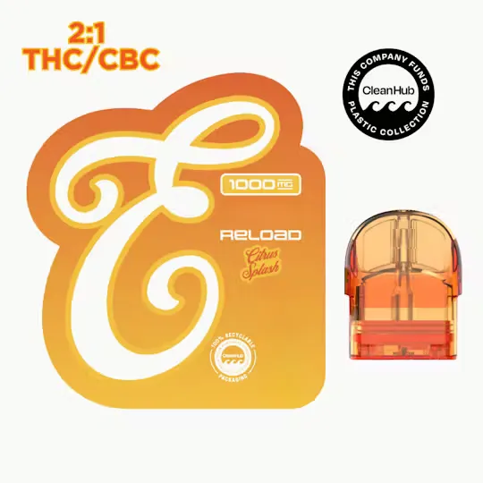 2:1 THC:CBC Citrus Splash Fusion Reload Vape Pod by EUREKA, vape