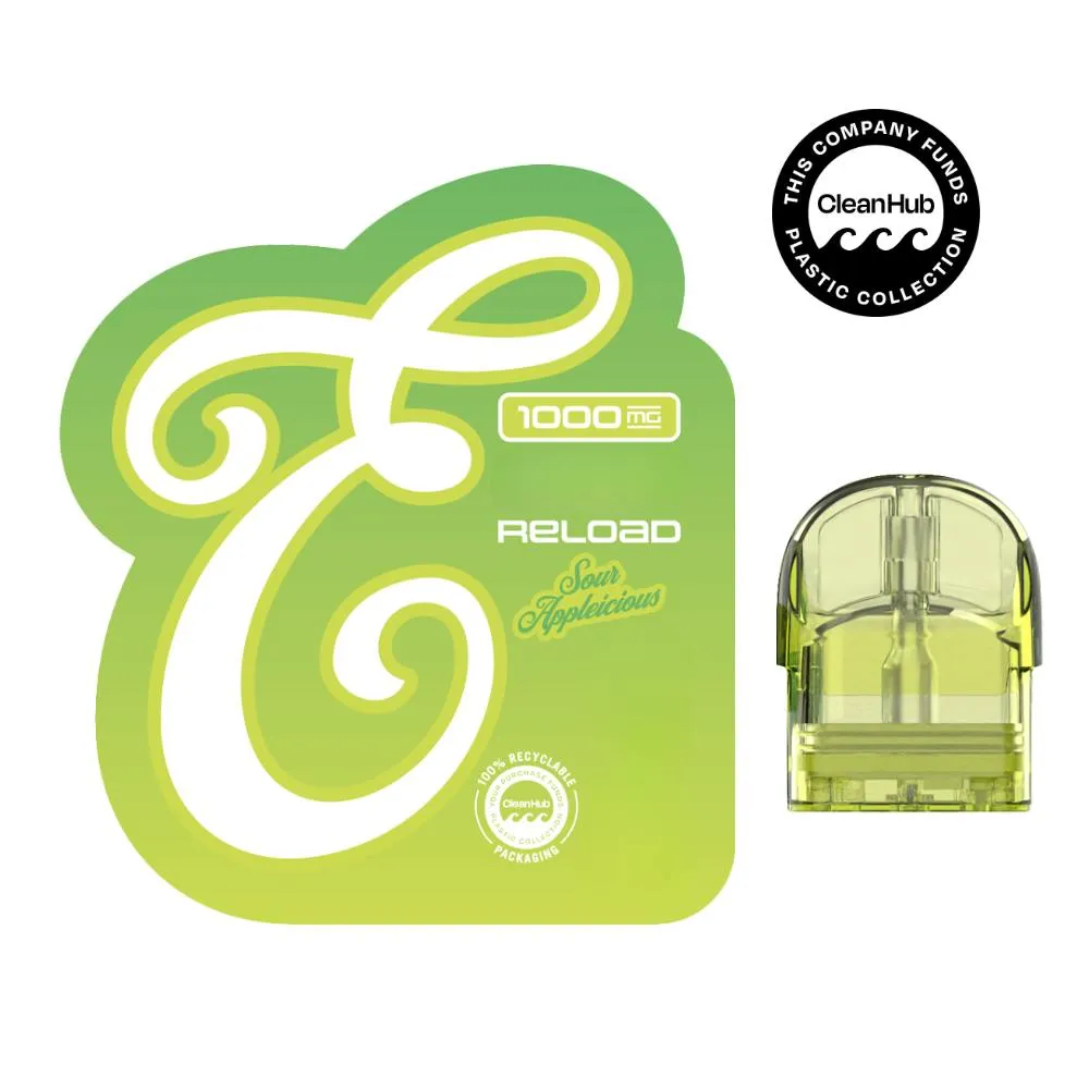 3:1:1 THC:CBG:THCV Sour Appleicious Reload Vape Pod by EUREKA, vape