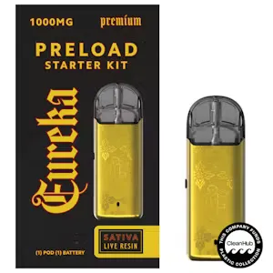 Durban Poison Live Resin Preloaded Starter Kit by EUREKA, vape