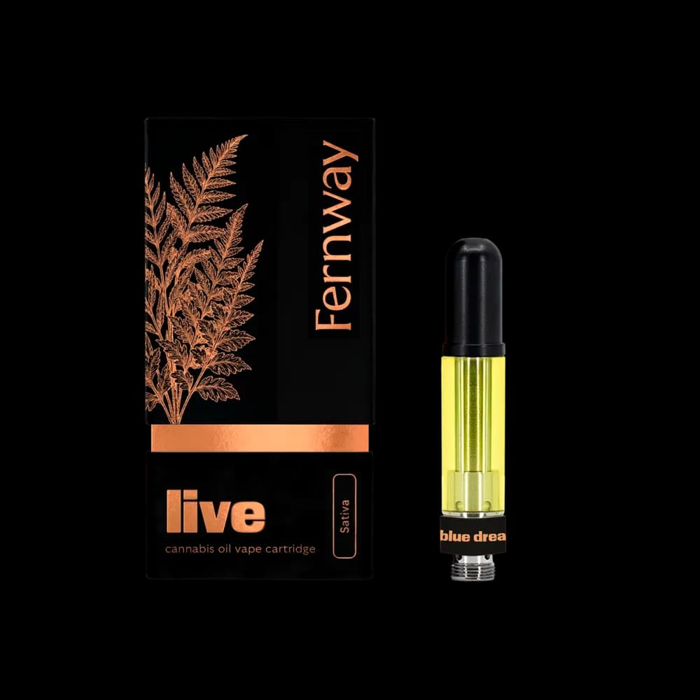 Blue Dream Live Oil Cartridge by Fernway, vape