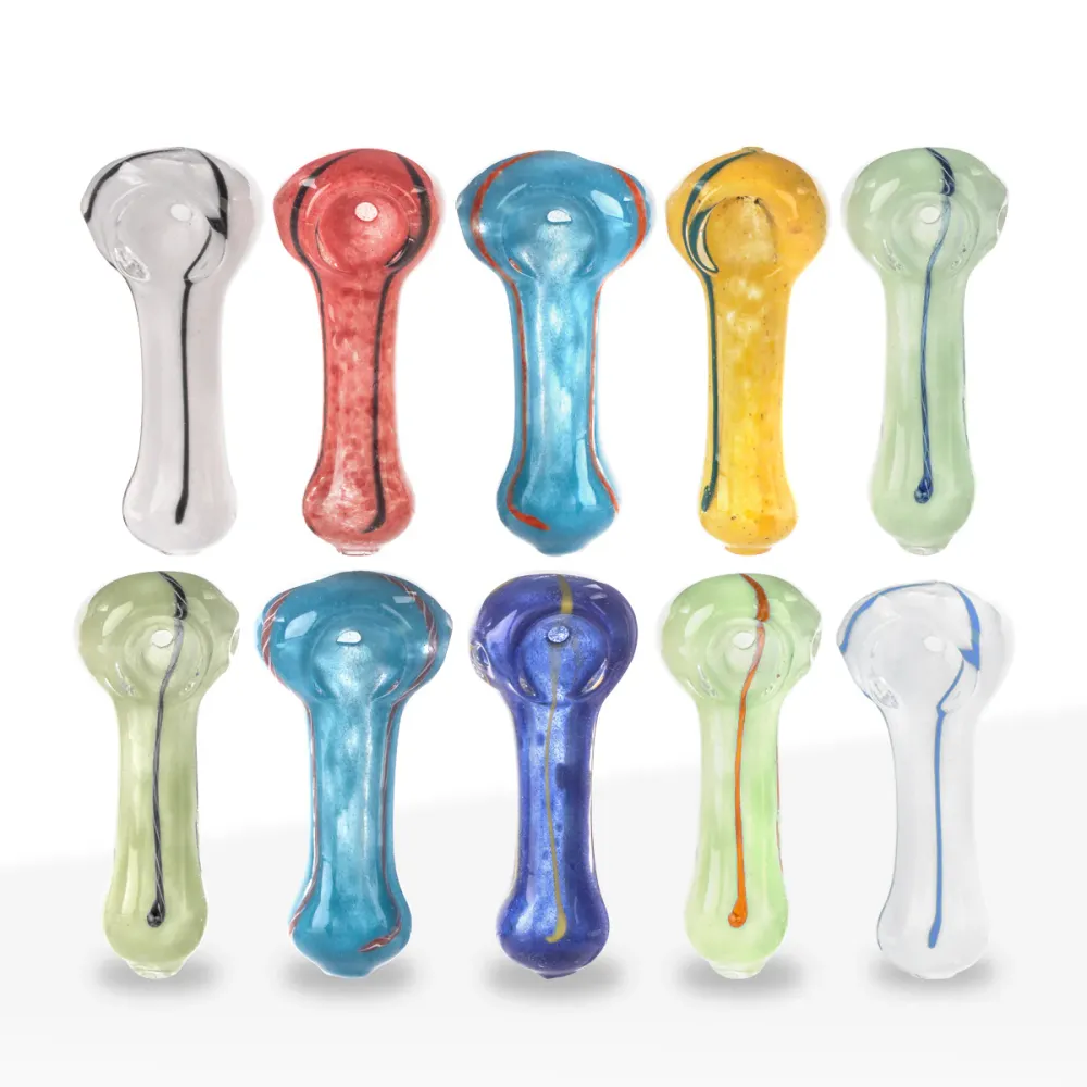 Fritted Glass Hand Pipe 3" Assorted, accessory