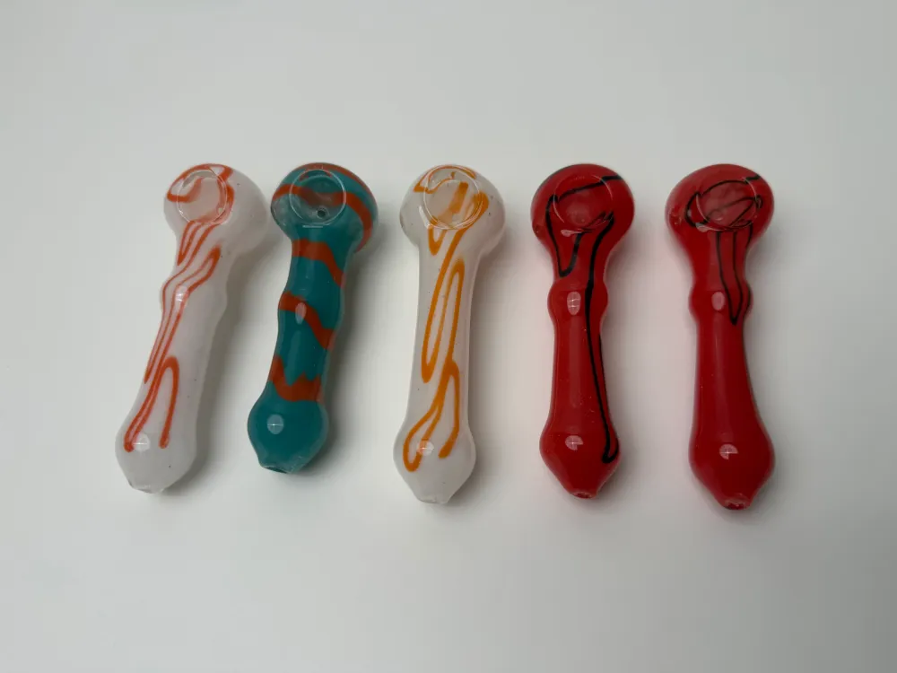 Fritted Glass Hand Pipe 5" Assorted, accessory