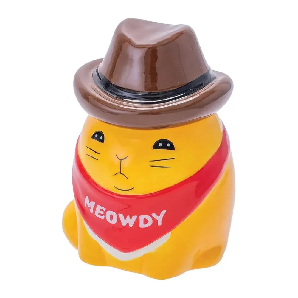 Meowdy Cat Cowboy Stash Jar by Fujima