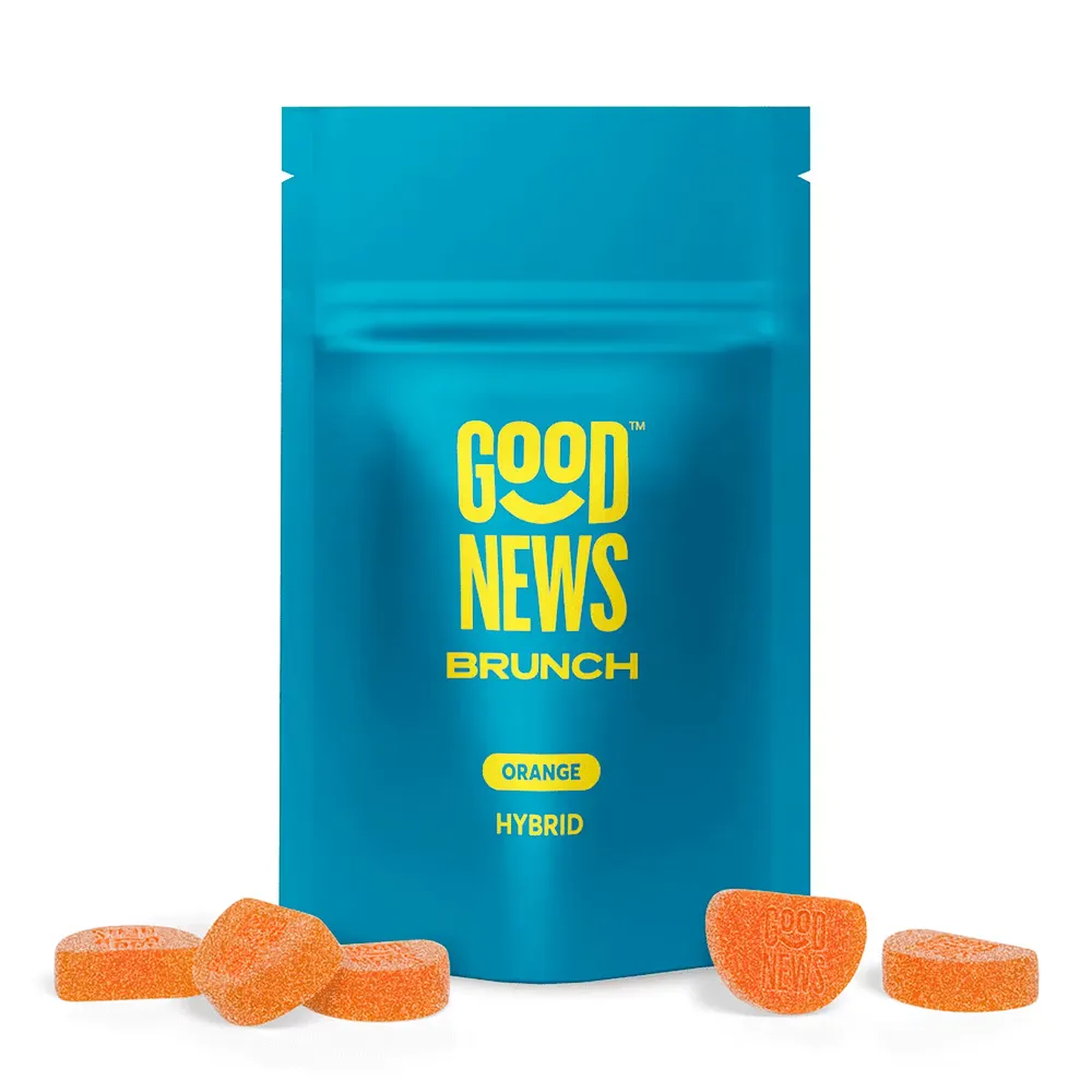 Brunch Orange Gummies by Good News, edible