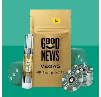 Vegas Mint Chocolate Oil Cartridge by Good News, vape