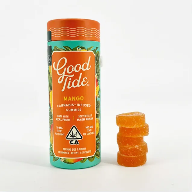 Mellow Mango Rosin Gummies by Good Tide, edible