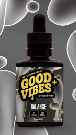 1:1 THC:CBD Balance Fast Acting Syrup Tincture by Good Vibes, tincture