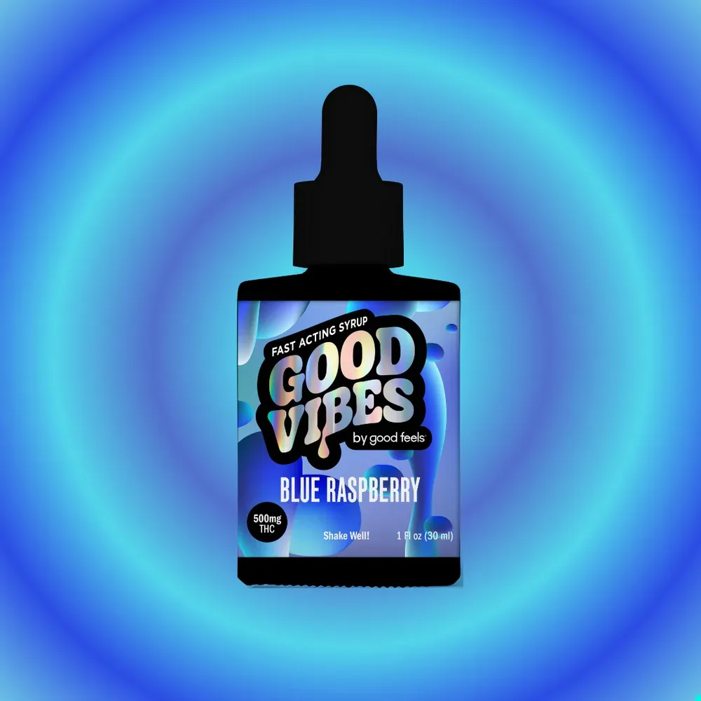 Blue Raspberry Fast Acting Syrup Tincture by Good Vibes, tincture