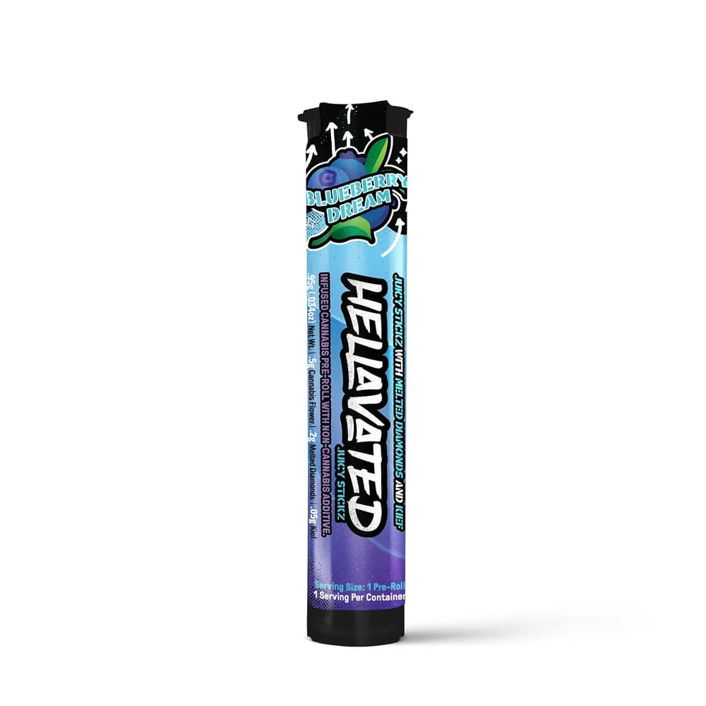 Blueberry Dream Infused Pre-roll by Hellavated, pre-roll