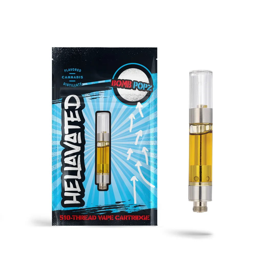 Bomb Popz Oil Cartridge by Hellavated, vape