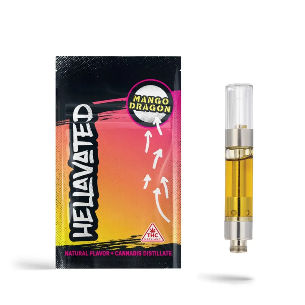 Mango Dragon Oil Cartridge by Hellavated, vape