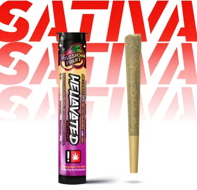 Passion Fruit Infused Pre-roll by Hellavated, pre-roll