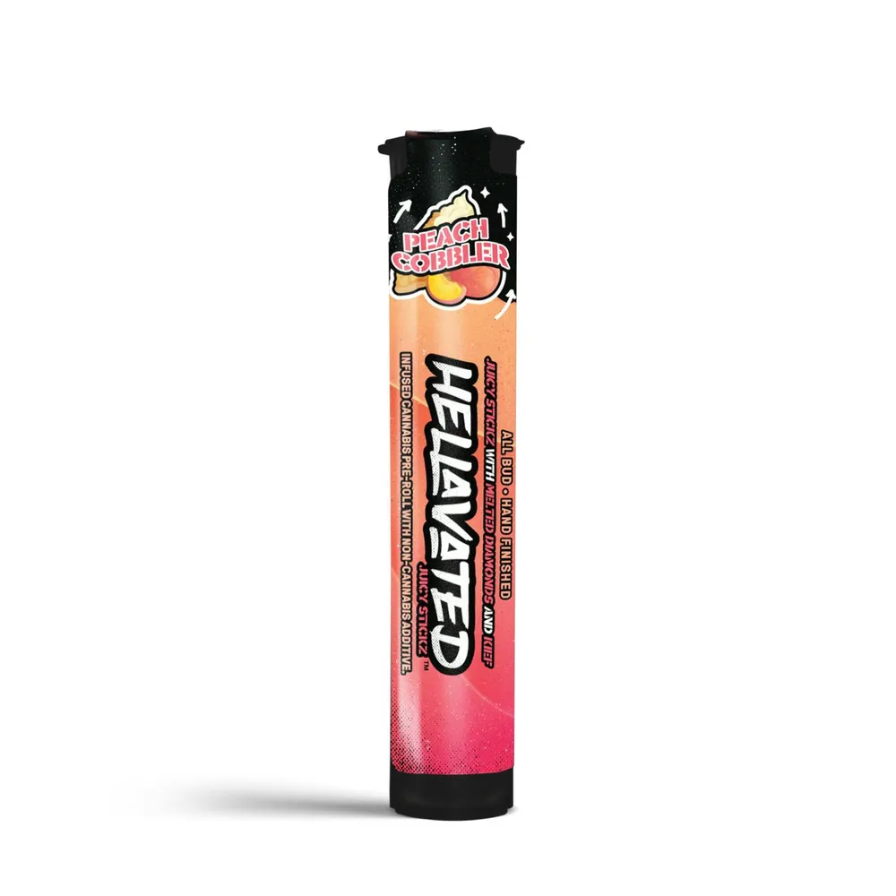 Peach Cobbler Infused Pre-roll by Hellavated, pre-roll