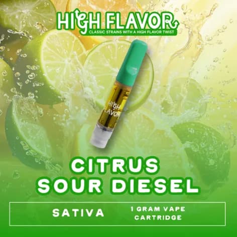 Citrus Sour Diesel Oil Cartridge by High Flavor, vape