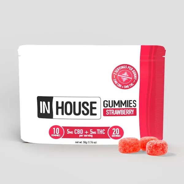 1:1 CBD Strawberry Gummies by In House