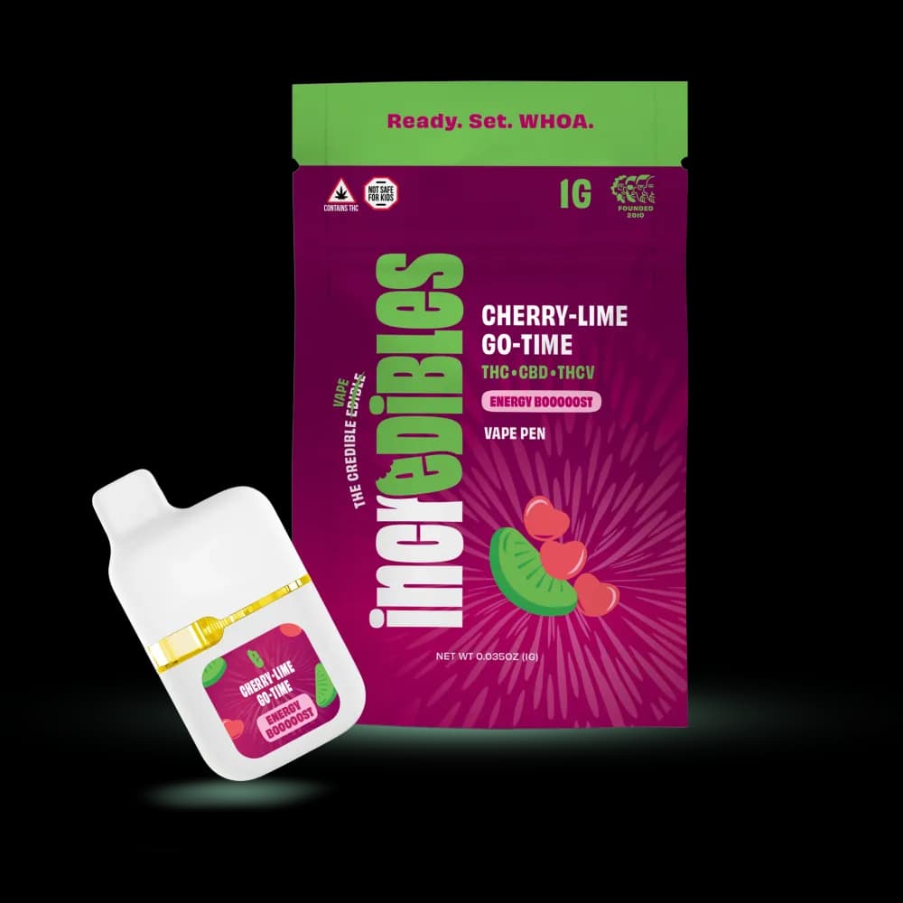 Cherry-Lime Go-Time 14:1:1 Disposable Vape by Incredibles, vape
