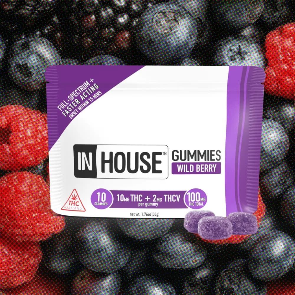 5:1 THC:THCV Wild Berry Gummies by InHouse, edible
