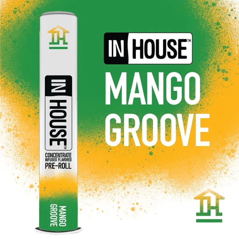 Mango Groove Infused Pre-roll by InHouse, pre-roll