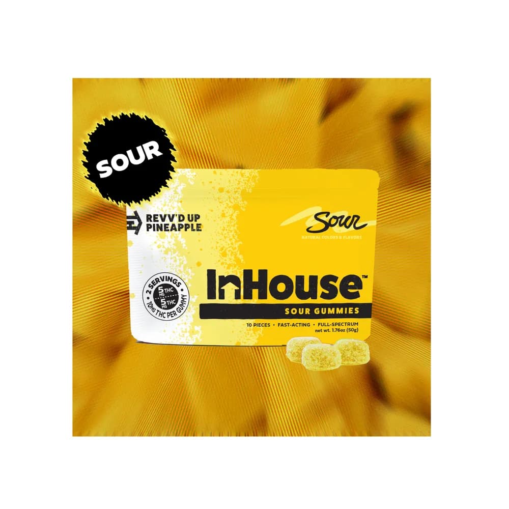 Sour Pineapple Gummies by InHouse, edible
