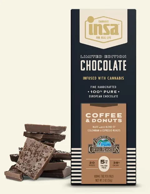 Coffee & Donuts Chocolate Bar by Insa, edible