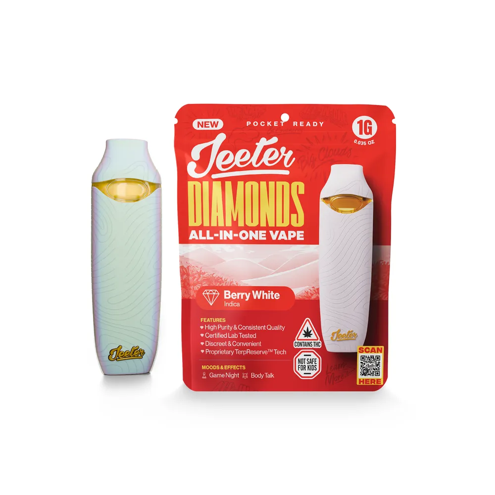 Berry White Liquid Diamonds All-In-One Vape by Jeeter, vape
