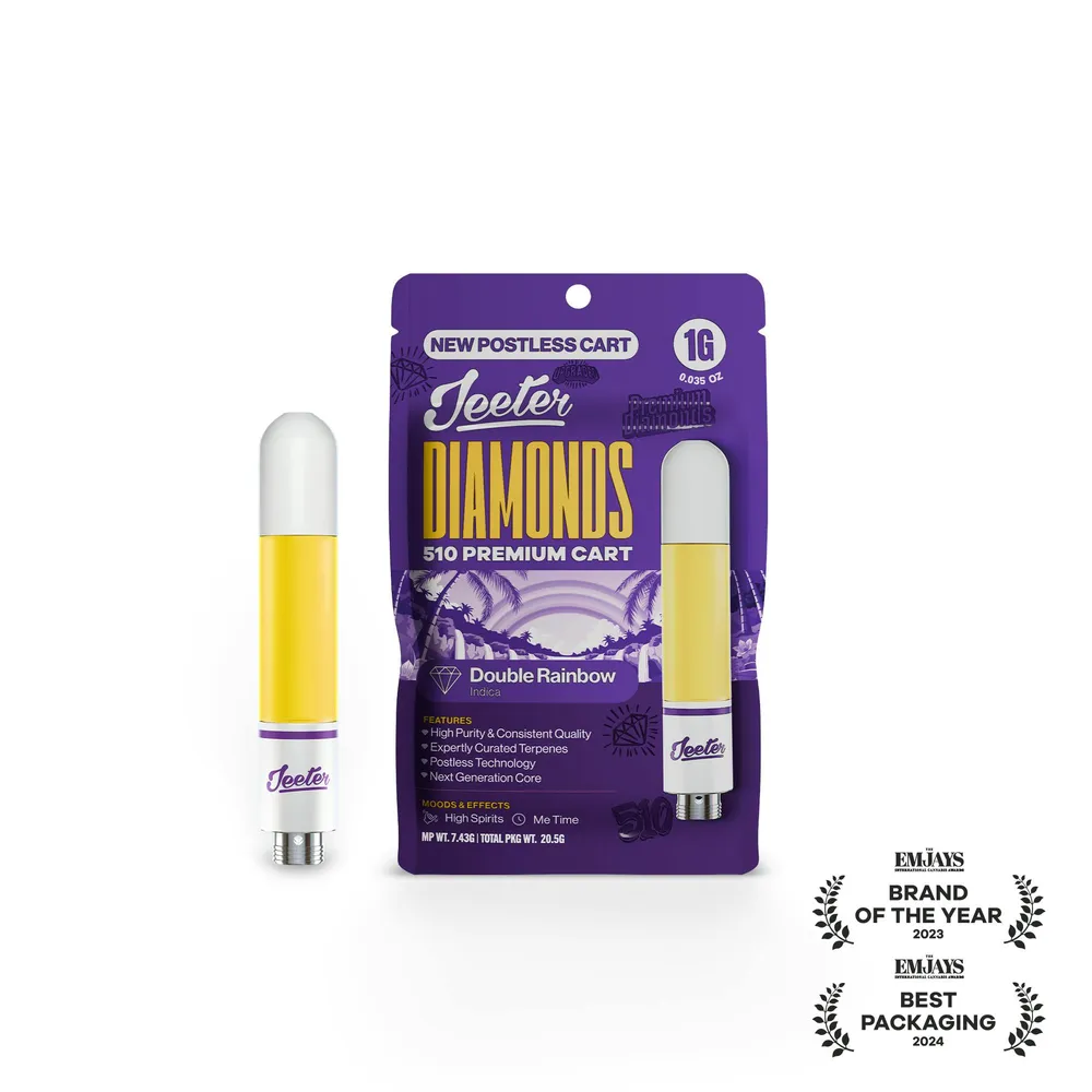Double Rainbow Liquid Diamonds Oil Cartridge by Jeeter, vape