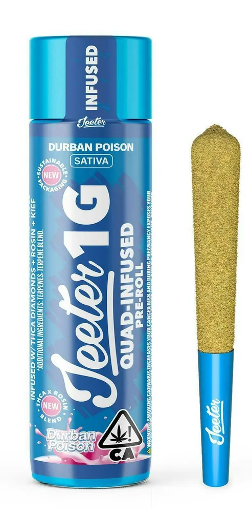 Durban Poison Infused Pre-roll by Jeeter, pre-roll